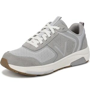 Vionic Women's Walk Strider Suede And Mesh Performance Sneaker Paloma Grey Sz 8